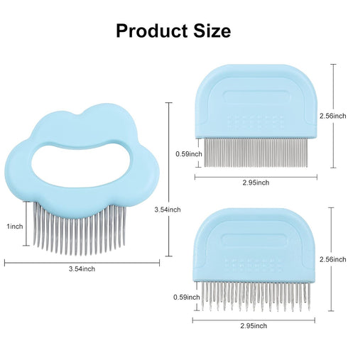 Cat Brush | Laiannwell Pet Grooming Supplies for Removing Matted Fur for Cats, Dogs, and Bunnies (3 Packs)
