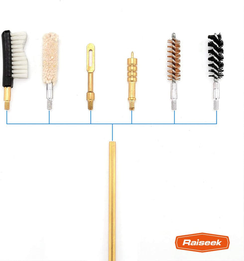 Raiseek .357 Caliber Handgun Cleaning Kit | 9mm Pistol Cleaning Kit with Bore Brush and Jag