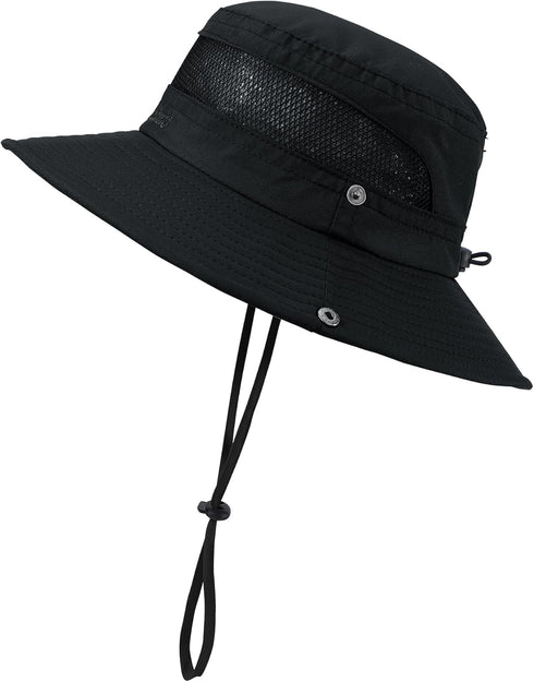 Kids Sun Hat UPF 50+, Sun Protective Bucket Hat for Boys Girls, Wide Brim Summer Beach Fishing Hat