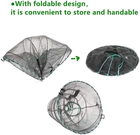 ieasky Trap,2 Packs Accessories,12.6X20.1inches Fishing Bait Crab Trap Minnow Trap Crawfish Trap Lobster Shrimp