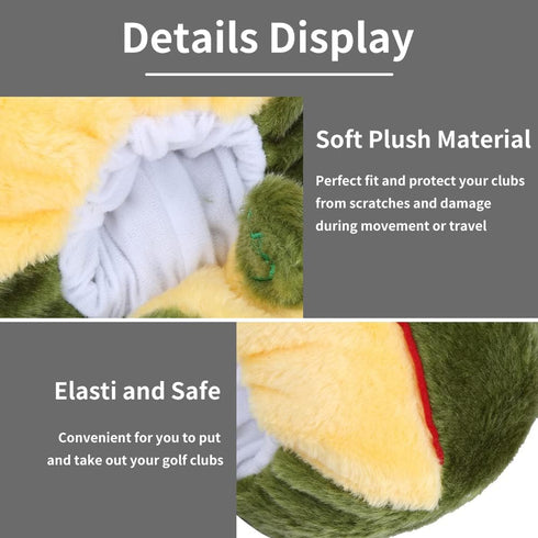 Plush Golf Head Covers Club Protective Driver Headcover in Frog Shape