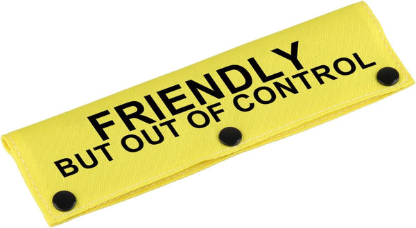 Funny Dog Leash Sleeve, Friendly But Out of Control Wrap Sleeve, Pet Birthday Gift (Out of Control-YE Sleeve)