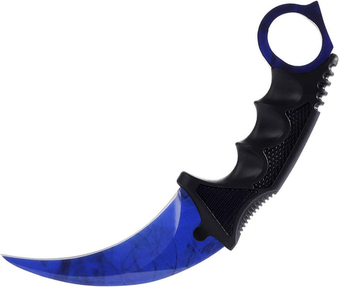 TOPOINT Karambit Knife with Sheath and Cord, Stainless Steel Fixed Blade for Hunting, Camping, Field Survival (Dark