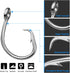 PASNMKvn 5Pcs Stainless Steel Circles Hook Big Game Fishing Hook Saltwaters Tunas Fishing Hook for Catfishes Bass Tunas