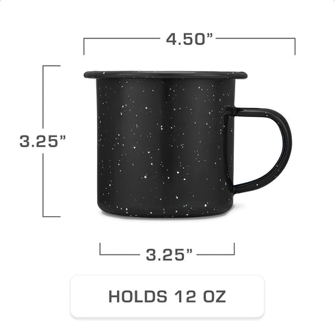 Set 12 Set 4 COLETTI Classic Enamel Coffee Percolator & Mugs The Most Nostalgic Camping Coffee Pot, Now Modernized