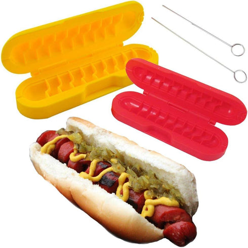 Curl-a-Dog BBQ Spiral Grilling Hot Dog Sausage Slicers