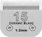 Detachable Pet Dog Grooming Clipper Ceramic Blades, Compatible with Size-15 Cut Length 3/64-Inch