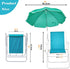Generic 1 265 lbs, High Back Beach Chair with Umbrella for Adults, Pcs Camping Chair w/Armrests, Folding Compact Lawn