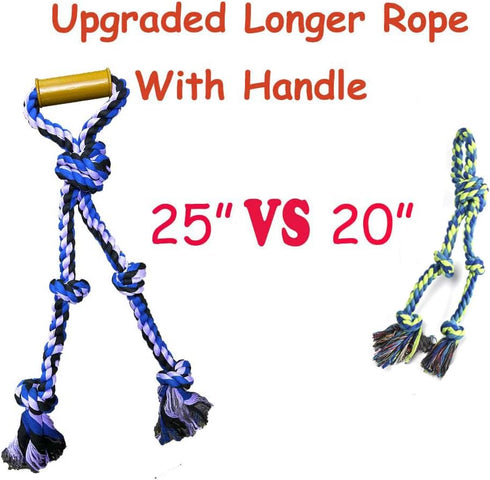 Large Dog Rope Toys for Aggressive Chewers, Heavy Duty Tug of War Rope for Medium and Large Breeds