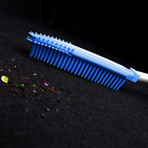 2 Pack Pet Hair Remover Rubber Portable Cleaner for Carpet, Clothes, Furniture, and Dog Cat Bath Brush (Green + Blue)