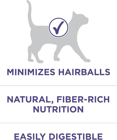 Purina ONE Natural Cat Food for Hairball Control, +PLUS Hairball Formula, 16 lb Bag