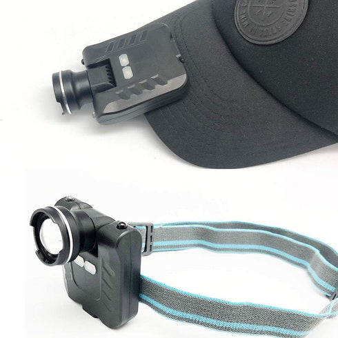 FISHNU Discover Hidden Worlds - The 7007 Cap Clip Light for Cave Exploration with Bright, Focused Lighting