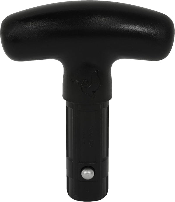 Pelican T-Curved Ergo Handle, Converts Kayak Paddle into Single Oar, 4.9 x 4.1 x 1.5 in, Black