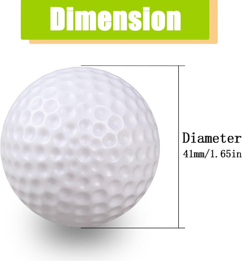 KOFULL Golf Practice Ball - Hollow Plastic Ball for Indoor Training, Pack of 50pcs (White & Multicolor)