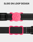 Dynmeow 1 Pack Airtag Dog Collar Holder, Stretchy Silicone Airtag Holder for Dog and Cat Collar, Anti-Lost Dog Airtag Holder Compatible with 3/4 and 1 inch Wide Collar (HOT PINK)