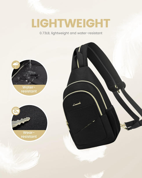 Backpack Daypacks LOVEVOOK Sling Bag for Women, Sling Crossbody Bags Convertible, Small Diaper Bag Hiking