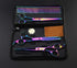Purple Dragon 7.0 Inch Rhinestone Pet Grooming Scissors Set, 3PCS Dog Hair Cutting & Thinning Shears