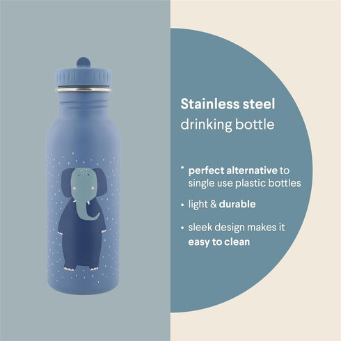 Trixie 500 ml - Stainless Steel Drinking Bottle Elephant Blue