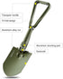 REDCAMP 22.8'' Military Folding Camping Shovel, High Carbon Steel Entrenching Tool with Cover