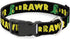 Buckle-Down Plastic Clip Collar, RRRAWR Dinosaur Black/Green/Yellow, 1" Wide, Fits 15-26" Neck, Large