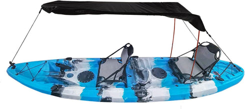 Kayak Sun Shade Canopy, Waterproof Foldable Oxford Fabric Sunshade Awning for Boat and Canoe