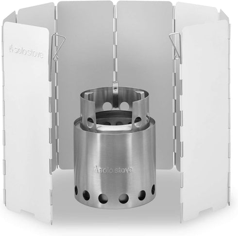 Solo Stove Aluminum Windscreen for Backpacking, Camping, Butane, and Alcohol Stoves