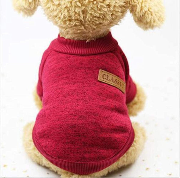 Idepet Pet Dog Classic Knitwear Sweater, Fleece Coat for Small, Medium Dog, Warm Pet Dog Cat Clothes, Soft Puppy