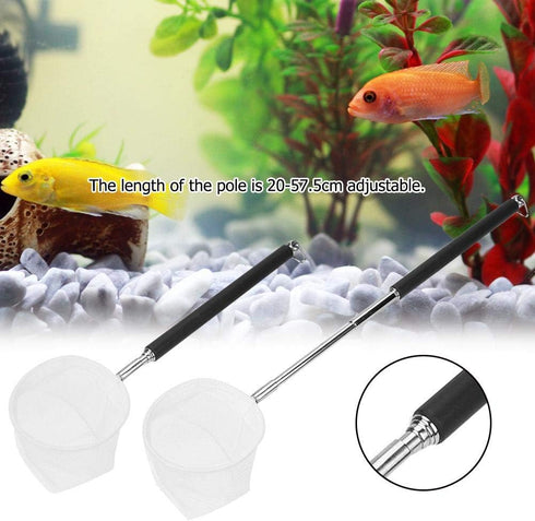 Adjustable Mini Fishing Net Pole - Expandable for Aquarium Tank Shrimp, 20-57.5cm
