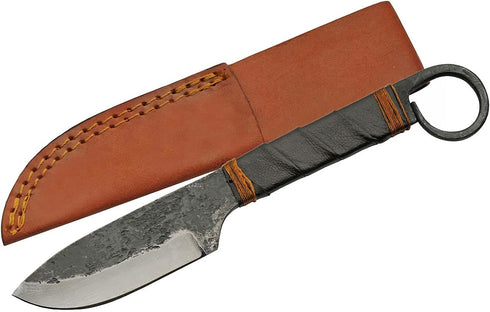 Szco Supplies 9" Hand Forged Medieval Style Hunting Knife with Sheath (Black)