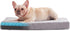 Dog Bed for Medium Dogs, Washable with Removable Cover, Cooling Gel Memory Foam, Orthopedic Crate Bed, 29 Inch