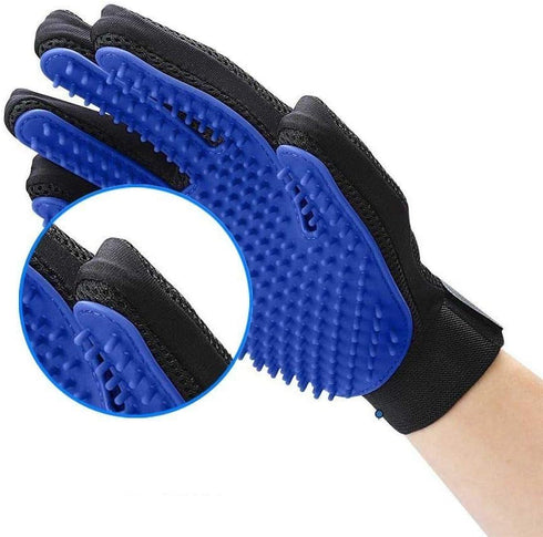 Pet Grooming Glove - Gentle Deshedding Brush Mitt for Dogs & Cats with Long & Short Fur