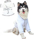 Dog Bathrobe, Microfiber Fast Drying Absorbent Hooded Bath Towel White for Puppy