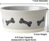 PetRageous Classy Bones Dog Bowl, 4.5-Cup Capacity, 7-Inch Diameter, Dishwasher Safe, Grey for Large Dogs