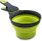 Dexas Popware for Pets Collapsible Klip Scoop, 1 Cup Capacity, 3 in 1 Design, Gray/Green