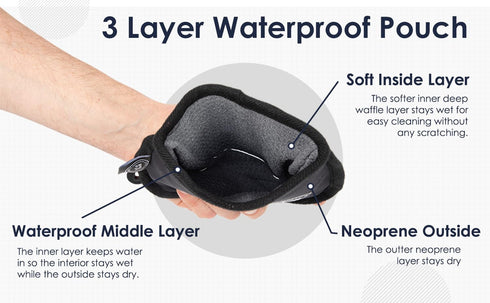 Golf Club Cleaner for Golf Bag - Waterproof Golf Ball Cleaner Pouch and Brush, Golf Club Bag Accessories