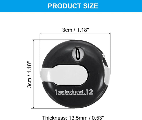 PATIKIL Mini Golf Score Counter, Clicker Clip Attachment for Golfers Glove or Hat