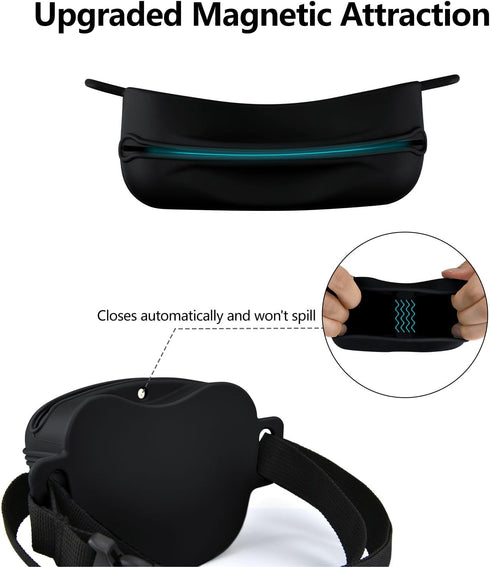 AOKLANT 2.0 1.66 Pet Training Snack Pouch with Clicker Upgraded Magnetic Closure, Cup Silicone Belt for Dog