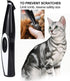 Shanrya Trimmer Trimmer Trimming Electric Pet Pedicure Tool, Dog Paw Low Noise Cordless Electric Mini Shaver Clippers