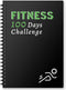 Harphia 100 Days Challenge Fitness Tracker Notebook - A5 Workout Journal for Men and Women, Progress Log Book Planner
