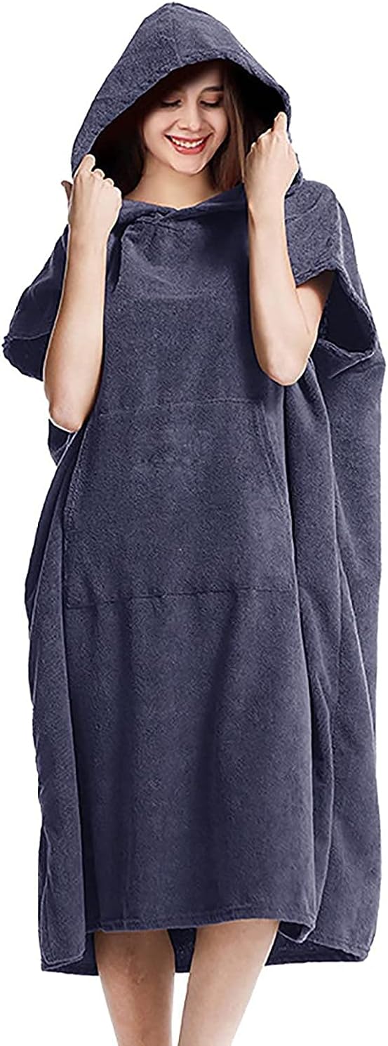 LSDRALOBBEB Beach Towels Sports Towel Adult Surf Poncho Change Robe with Hooded and