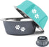 YUDANSI Dog Bowls 2 Pack Medium Large Dogs Feeding Bowls with Non-Slip Silicone Sole, Elevated Pet Feeder (6.6 Cups)