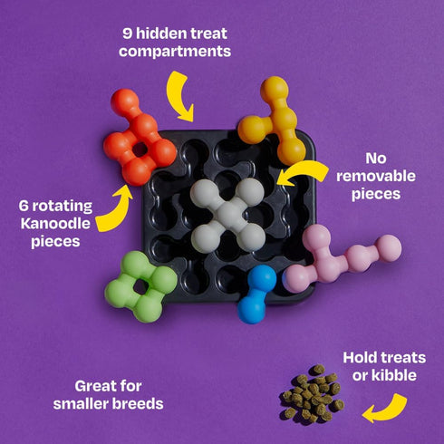 Brightkins Kanoodle Dog Edition Small - Dog Toys for Small Dogs, Interactive Puppy Toys, Food Puzzle for Dogs, Cat