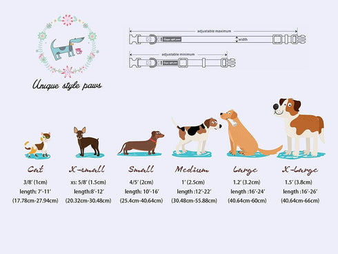 Unique style paws Adjustable Christmas Dog and Cat Collar with Bow, Soft and Comfy Bowtie Collars for Small Medium