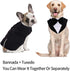 IDOMIK Dog Tuxedo for Small Medium Large Dogs, Detachable Formal Wedding Suit with Bow Ties & Bandana Set