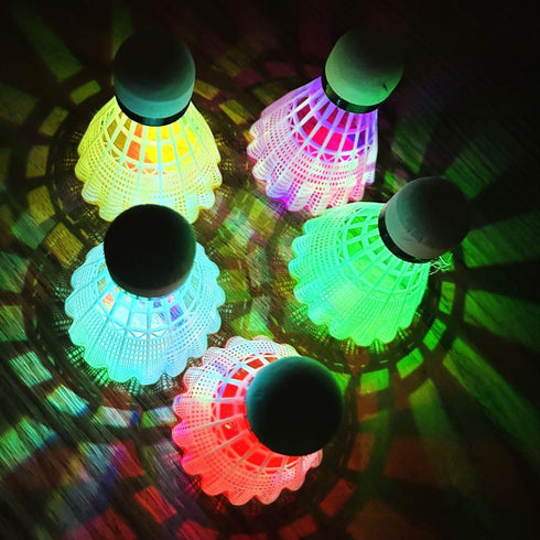 Leadge (6Packs) LED Shuttlecock Badminton Birdies, Shuttlecock Dark Night Nylon Glow Glow Birdies Lighting for Outdoor