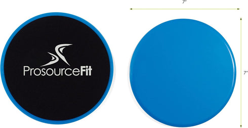 ProsourceFit Core Sliding Exercise Discs - Set of 2 Dual-Sided Sliders for Home or Gym Workouts