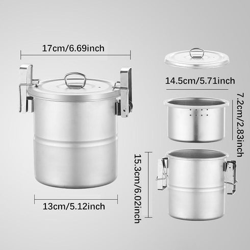 kowaku 304 1 2 Camping Rice Cooker Rice Cooking Pot with Lid Nonstick Stainless Steel Small Steamer Cookware