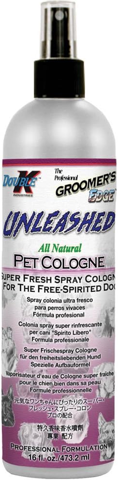 Groomer's Edge Unleashed All-Natural Dog and Pet Cologne, 16 Ounce Spray Bottle