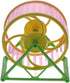Hamster Exercise Wheel, Silent Running Wheel with Stand for Hamsters, Gerbils, Mice and Other Small Pets, Hamster Wheel Cage (Random Color, 1 PC)