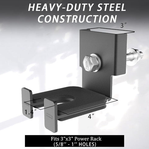 Lights Mountain 2x2 2x3 Rack-Mounted Olympic Barbell Holder for & Power Racks, No Drilling Required Heavy-Duty Steel